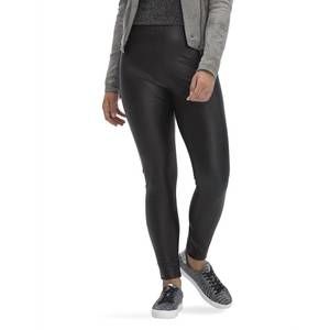 NEW HUE croco leatherette high rise leggings in black